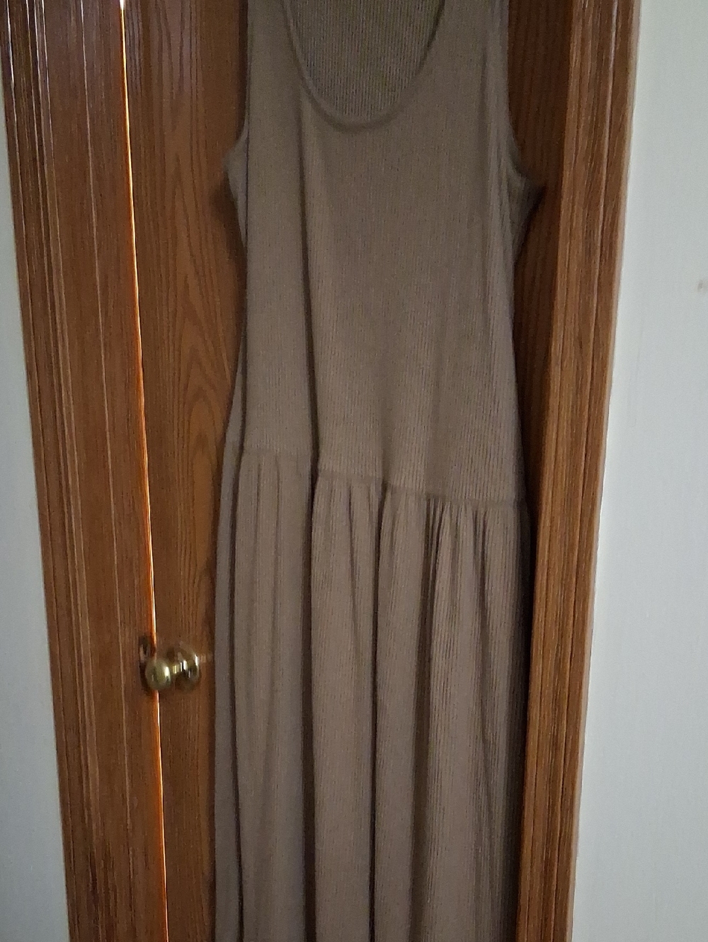 Universal Thread Taupe Ribbed Tank Dress Womens XXl Midi Length.